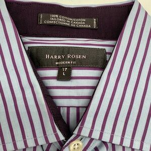 Harry Rosen Striped Shirt - Purple and Blue